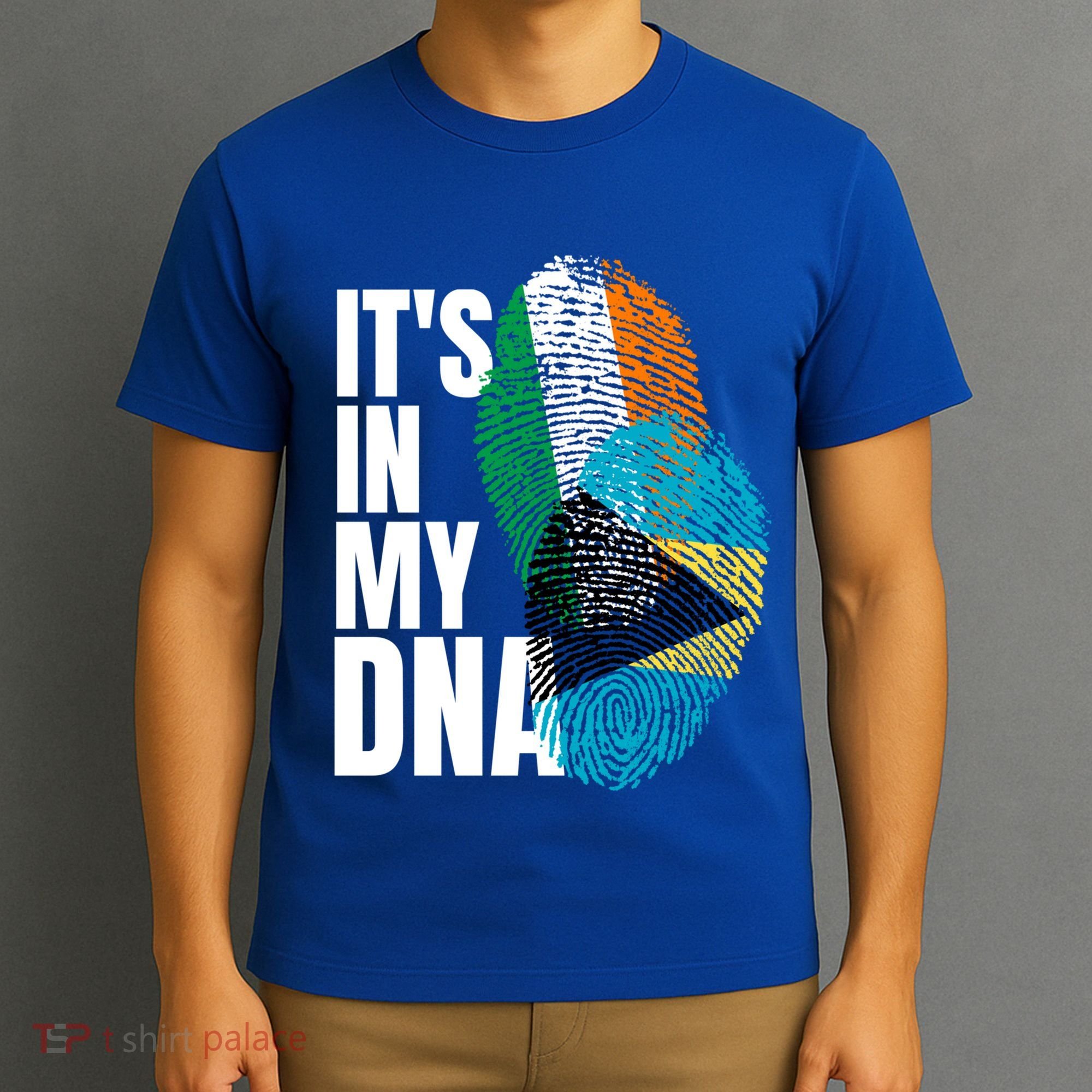 Irish Plus Bahamian Mix Dna Flag Heritage Gift T-Shirt