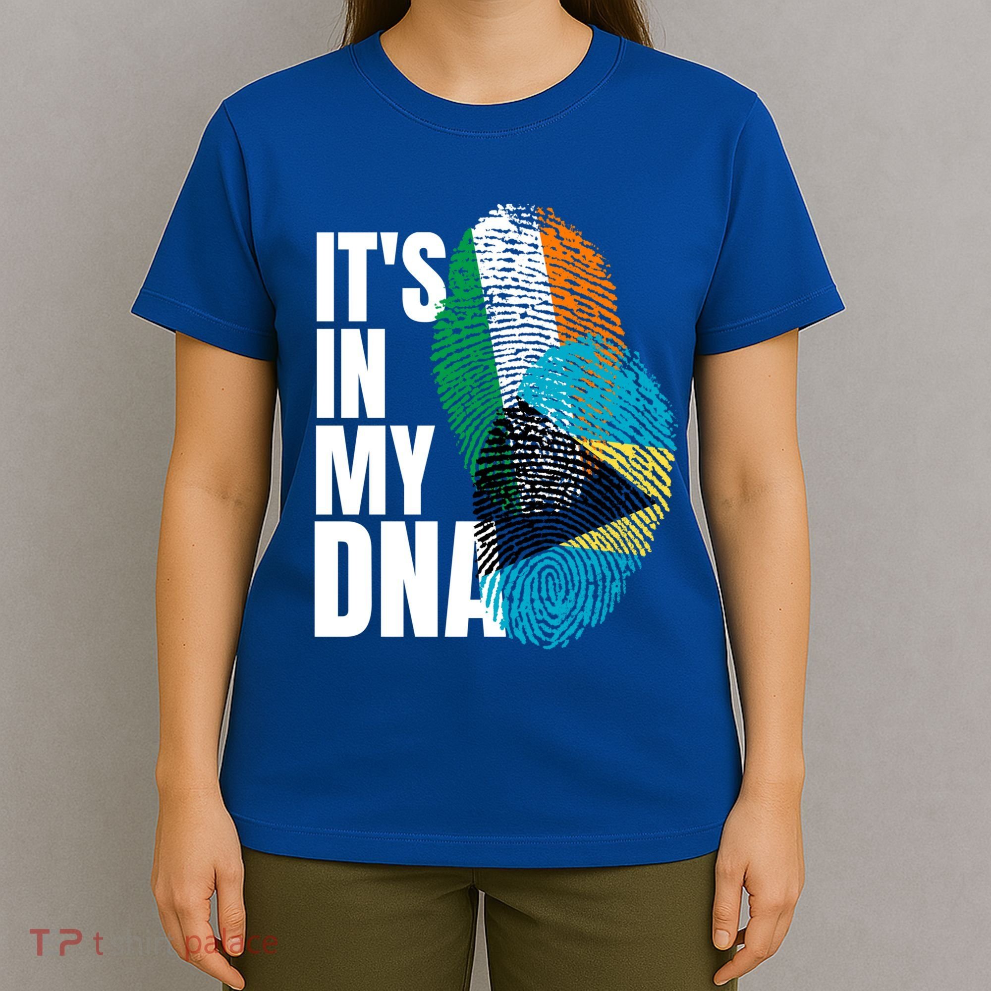 Irish Plus Bahamian Mix Dna Flag Heritage Gift T-Shirt