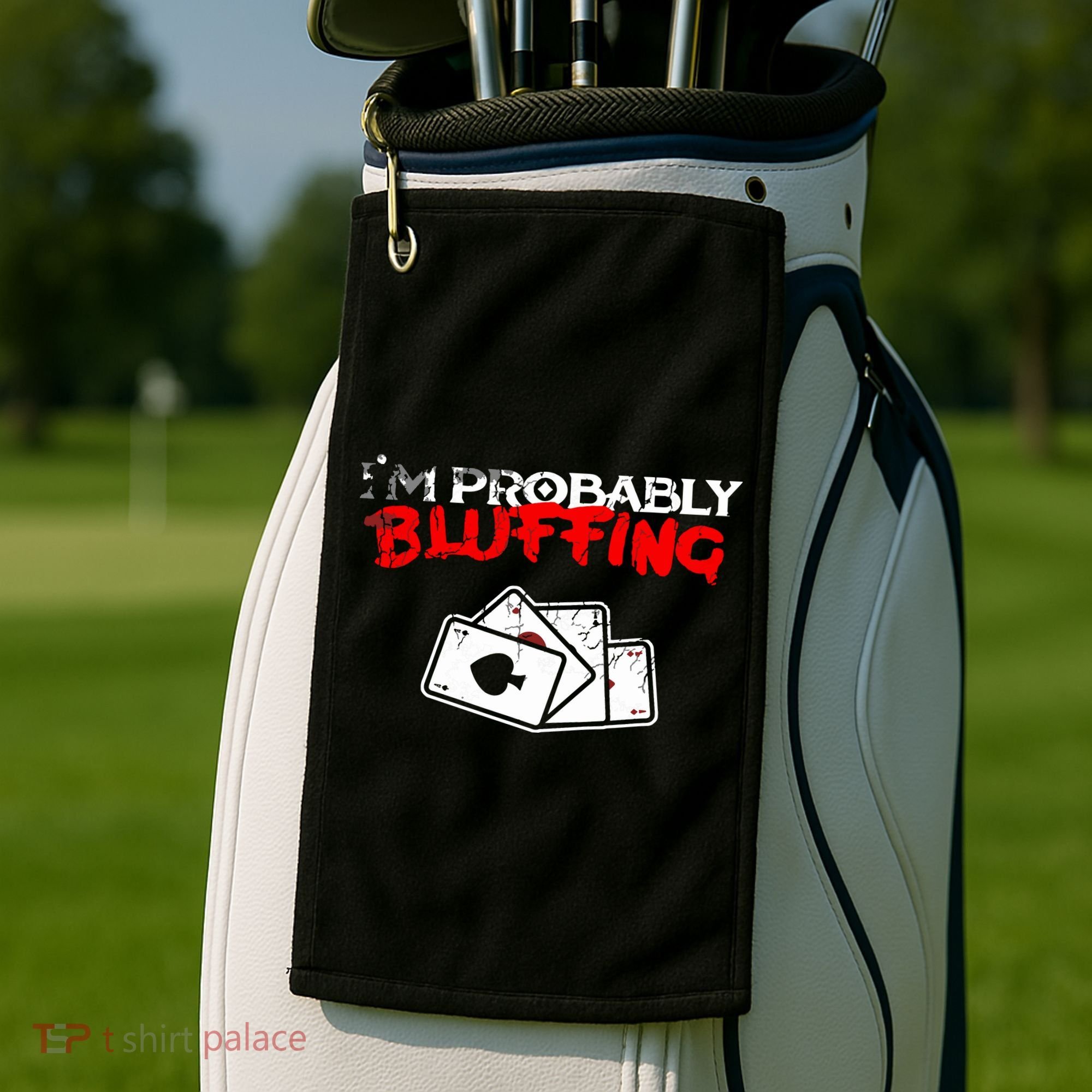 I'm Probably Bluffing Funny Poker Game Player Golf Towel