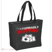 I'm Probably Bluffing Funny Poker Game Player Tote Bag thumb 2