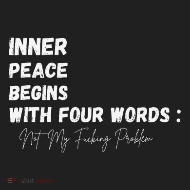 Inner Peace Begins With Four Words Not My Fucking Problem Ladies Heavyweight Boxy Pullover Hoodie