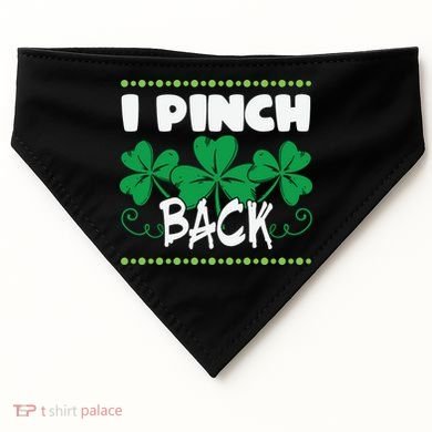 I Pinch Back Shamrock Funny St Patricks Day USA-Made Doggie Bandana