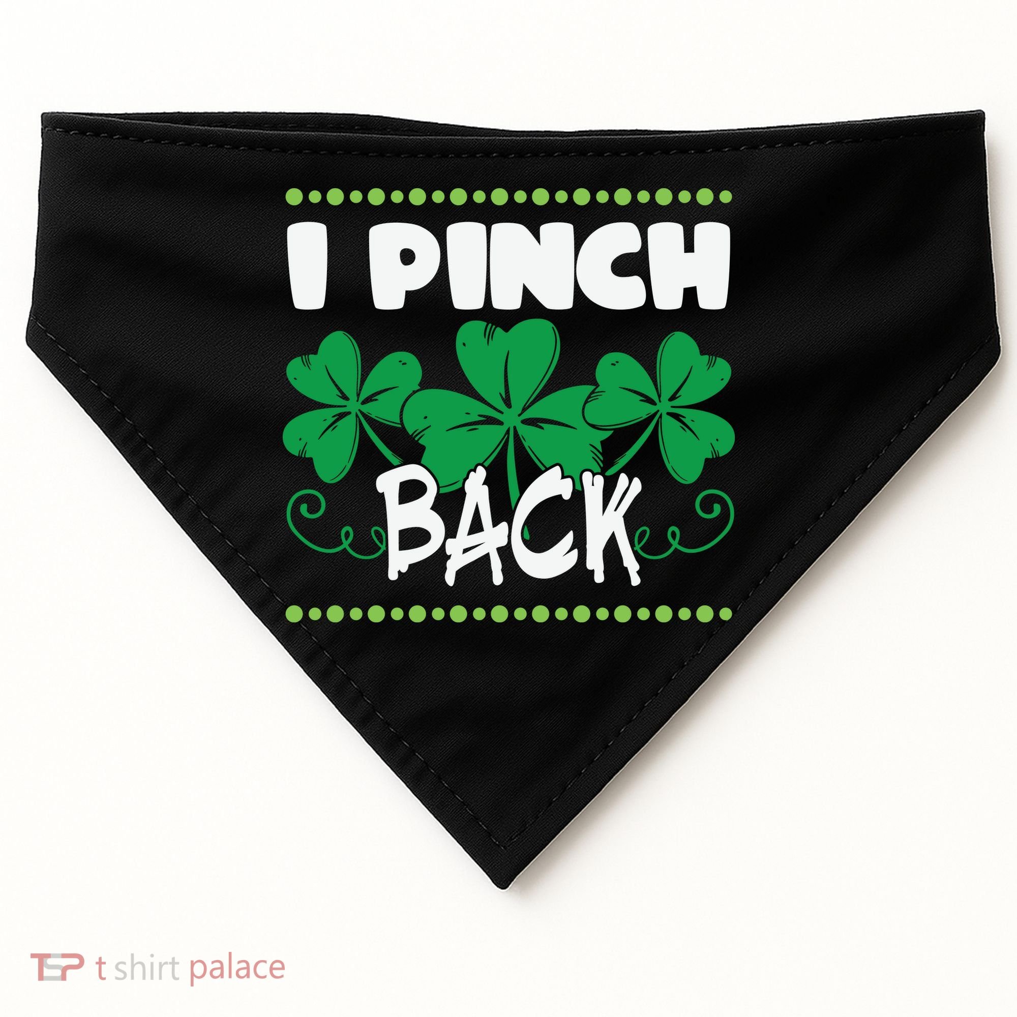 I Pinch Back Shamrock Funny St Patricks Day USA-Made Doggie Bandana