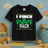I Pinch Back Shamrock Funny St Patricks Day Toddler T-Shirt thumb 3