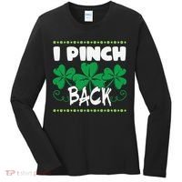 I Pinch Back Shamrock Funny St Patricks Day Women's Long Sleeve Shirt thumb 0