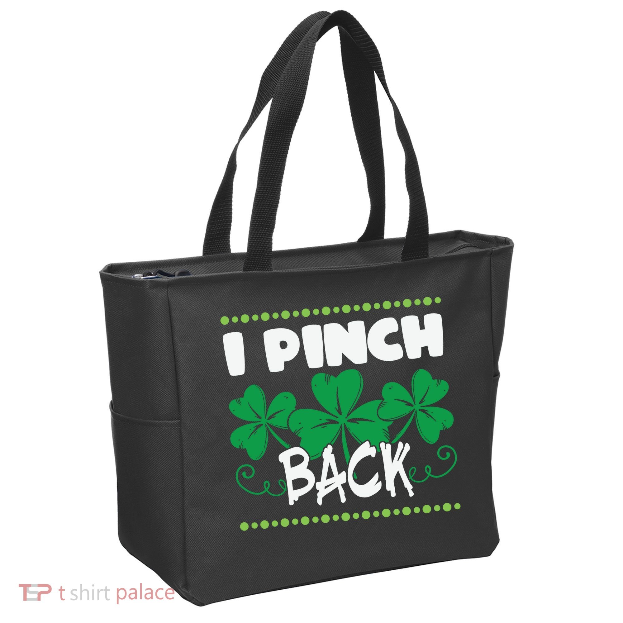 I Pinch Back Shamrock Funny St Patricks Day Tote Bag