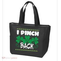 I Pinch Back Shamrock Funny St Patricks Day Tote Bag thumb 3