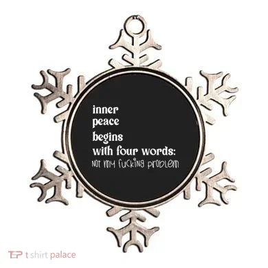 Inner Peace Begins With Four Words Ornament