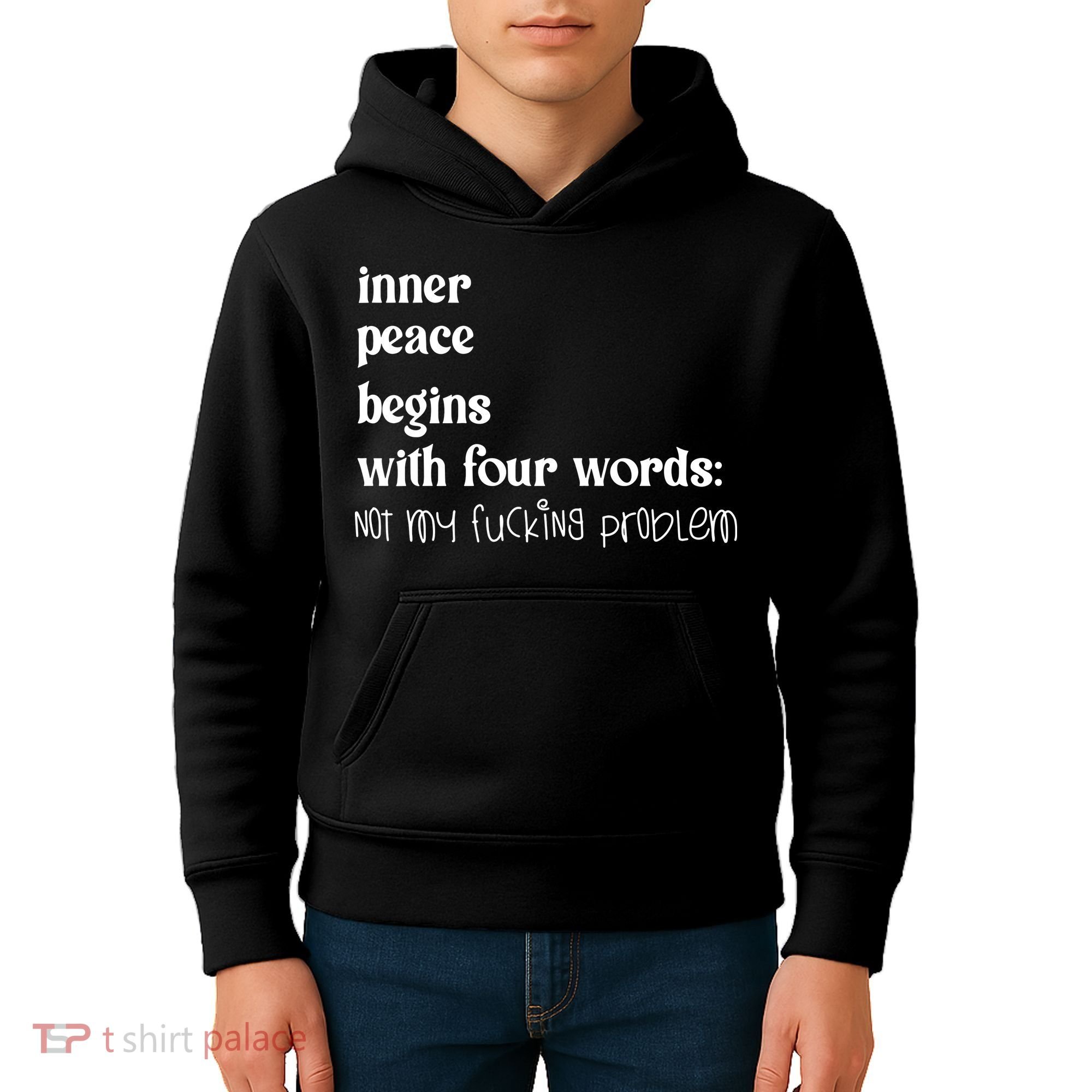 Inner Peace Begins With Four Words Kids Hoodie