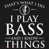I Play Bass And I Know Things Bassist Guitar Guitarist  T-Shirt thumb 7