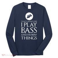 I Play Bass Funny Bass Guitar Long Sleeve Shirt thumb 0