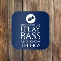 I Play Bass Funny Bass Guitar Coaster thumb 0