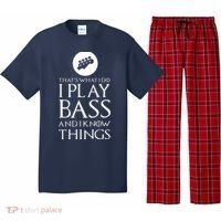 I Play Bass Funny Bass Guitar Pajama Set thumb 0