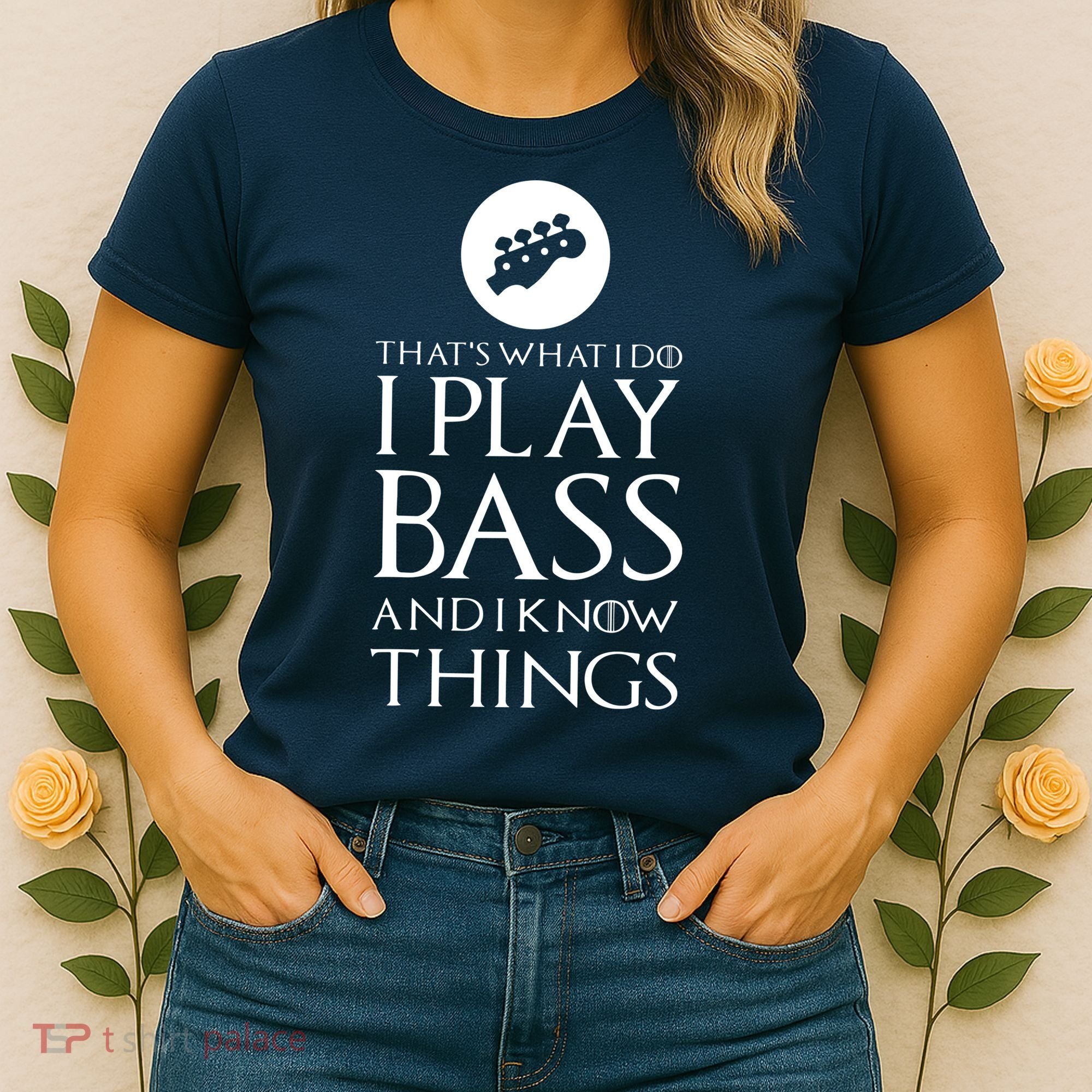 I Play Bass Funny Bass Guitar Women's T-Shirt