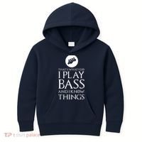 I Play Bass Funny Bass Guitar Kids Hoodie thumb 0
