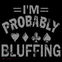 I'm Probably Bluffing Poker Distressed Gambling Cards Women's Hoodie thumb 2
