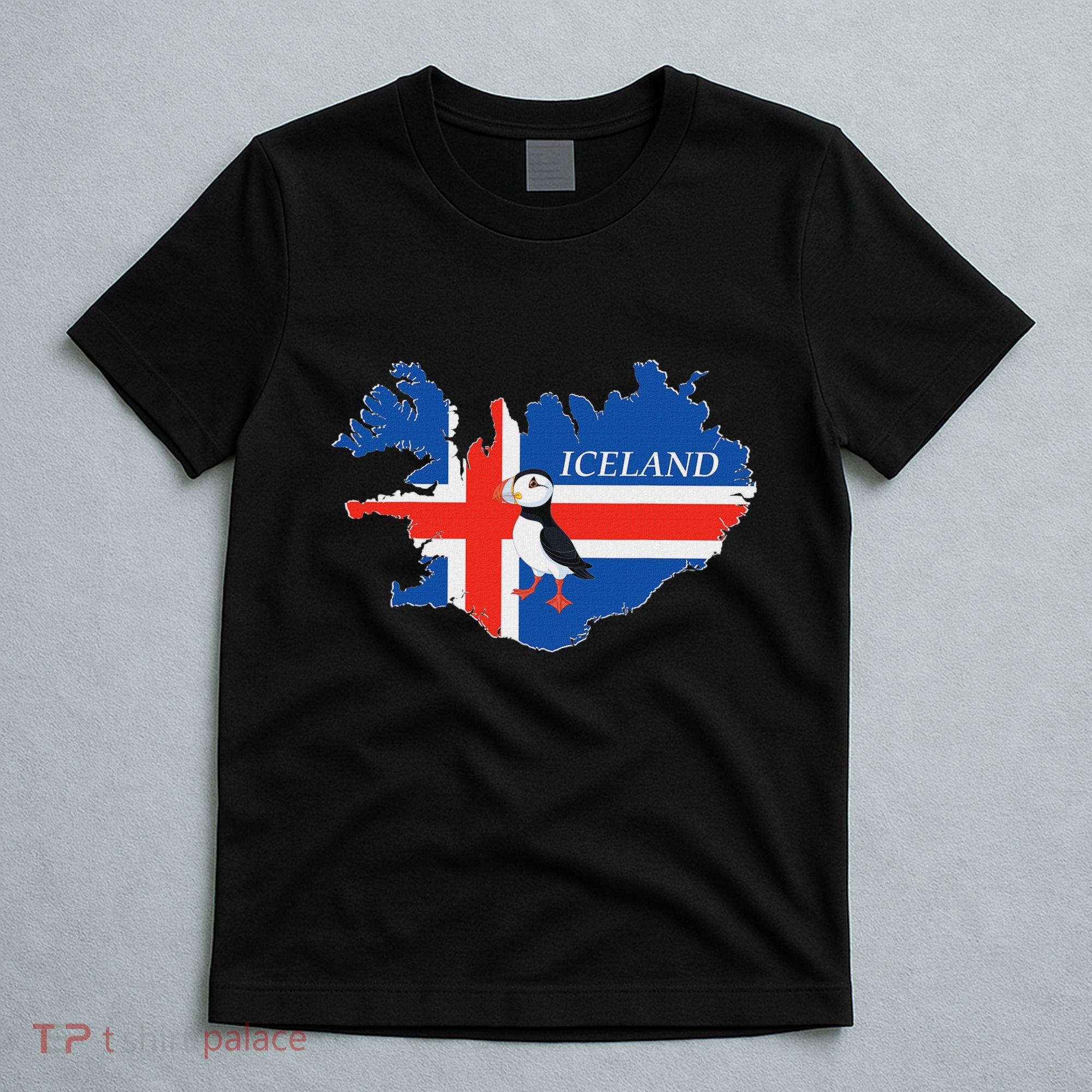 Iceland Puffin Bird And Atlantic Card T-Shirt