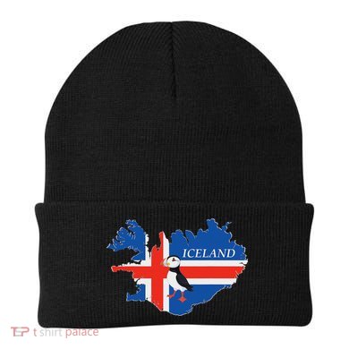 Iceland Puffin Bird And Atlantic Card Beanie