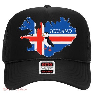 Iceland Puffin Bird And Atlantic Card Hat