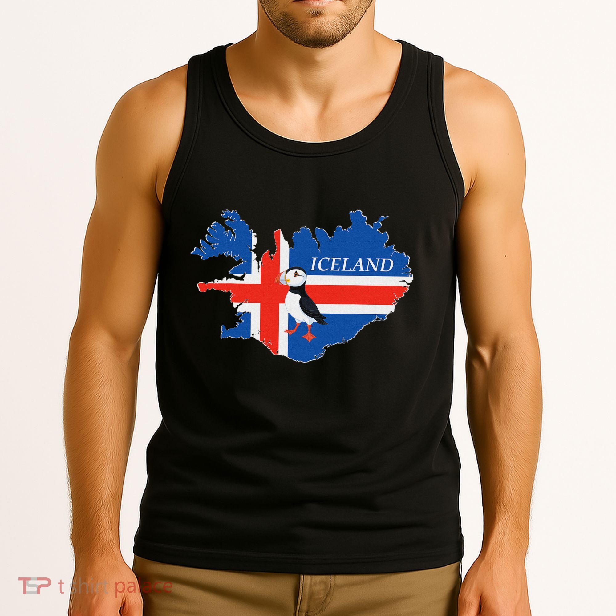 Iceland Puffin Bird And Atlantic Card Tank Top
