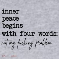 Inner Peace Begins With Four Words Not My Fking Problem Women's Sweatshirt thumb 2
