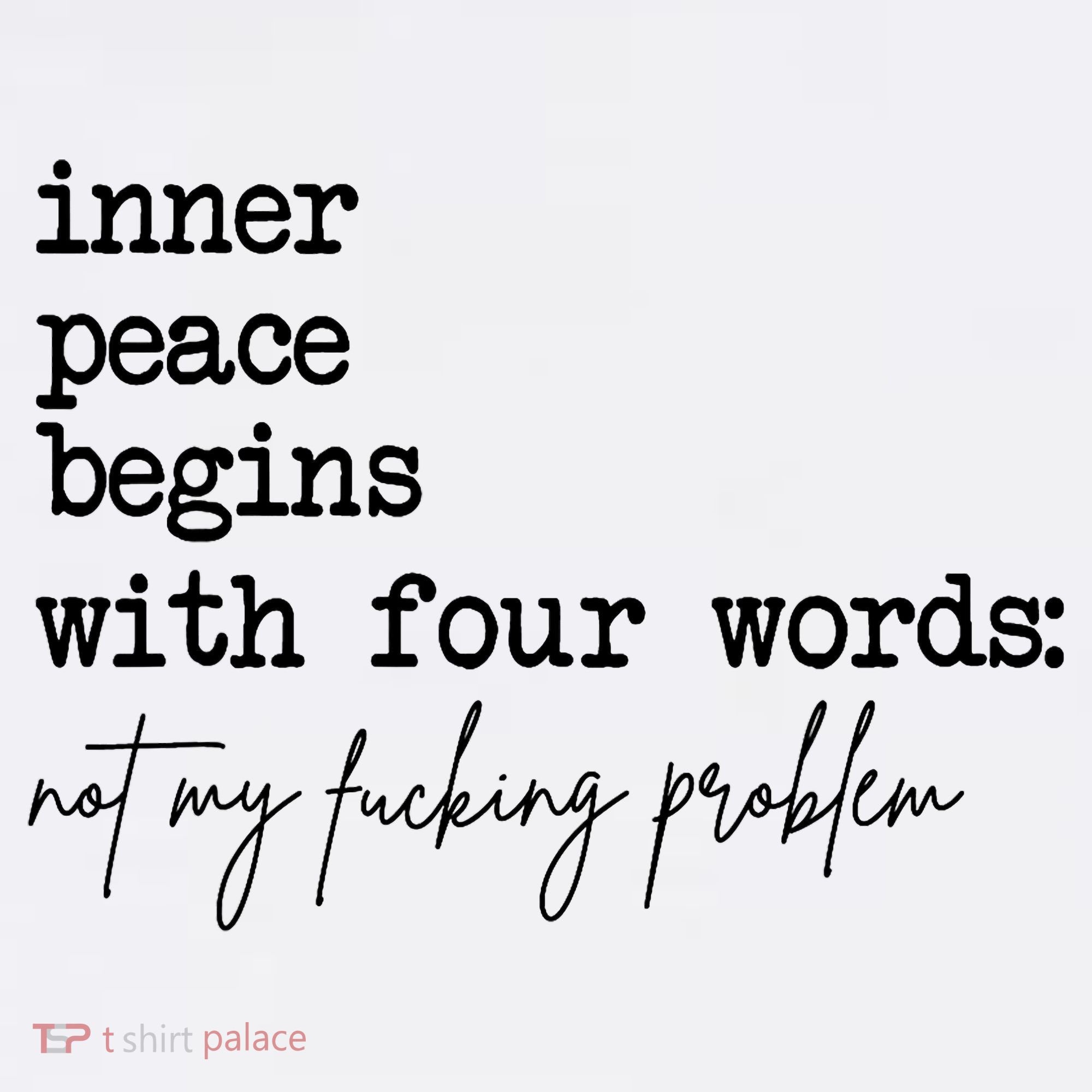 Inner Peace Begins With Four Words Not My Fking Problem Ornament