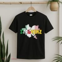 Italyinz Pittsburgh Black And Gold Italian Flag T-Shirt thumb 2
