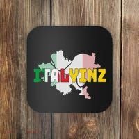Italyinz Pittsburgh Black And Gold Italian Flag Coaster thumb 0