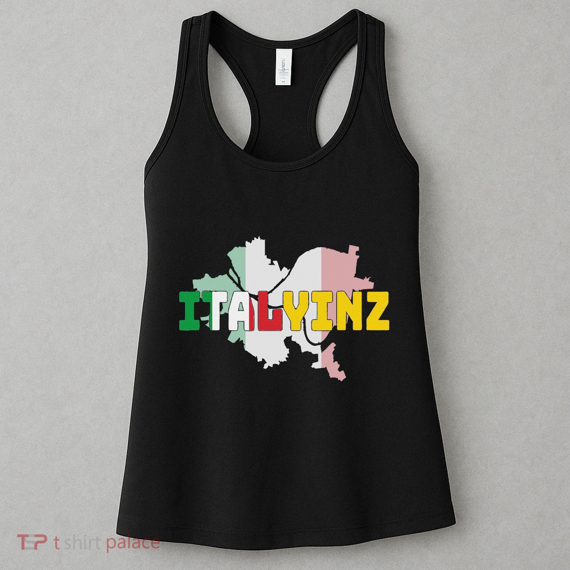 Italyinz Pittsburgh Black And Gold Italian Flag Women's Tank Top
