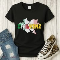 Italyinz Pittsburgh Black And Gold Italian Flag Women's T-Shirt thumb 3