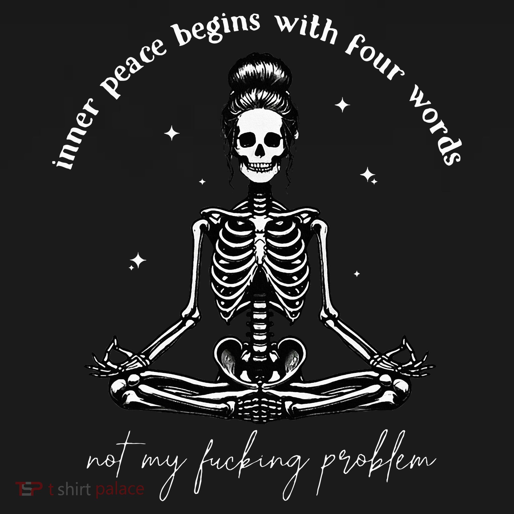 Inner Peace Begins With Four Words Not My Fucking Problem USA-Made Doggie Bandana