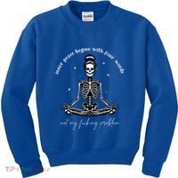 Inner Peace Begins With Four Words Not My Fucking Problem Kids Sweatshirt thumb 0