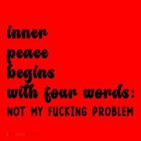 Inner Peace Begins With Four Words Hilarious Joke Santa Hat thumb 1