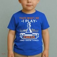 I Play Chess And I Know Things Chess Player Chess Board Meaningful Gift Toddler T-Shirt thumb 2