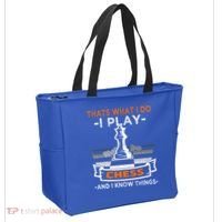 I Play Chess And I Know Things Chess Player Chess Board Meaningful Gift Tote Bag thumb 2