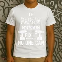 If Papaw Can't Fix It No One Can Grandpa T-Shirt thumb 3