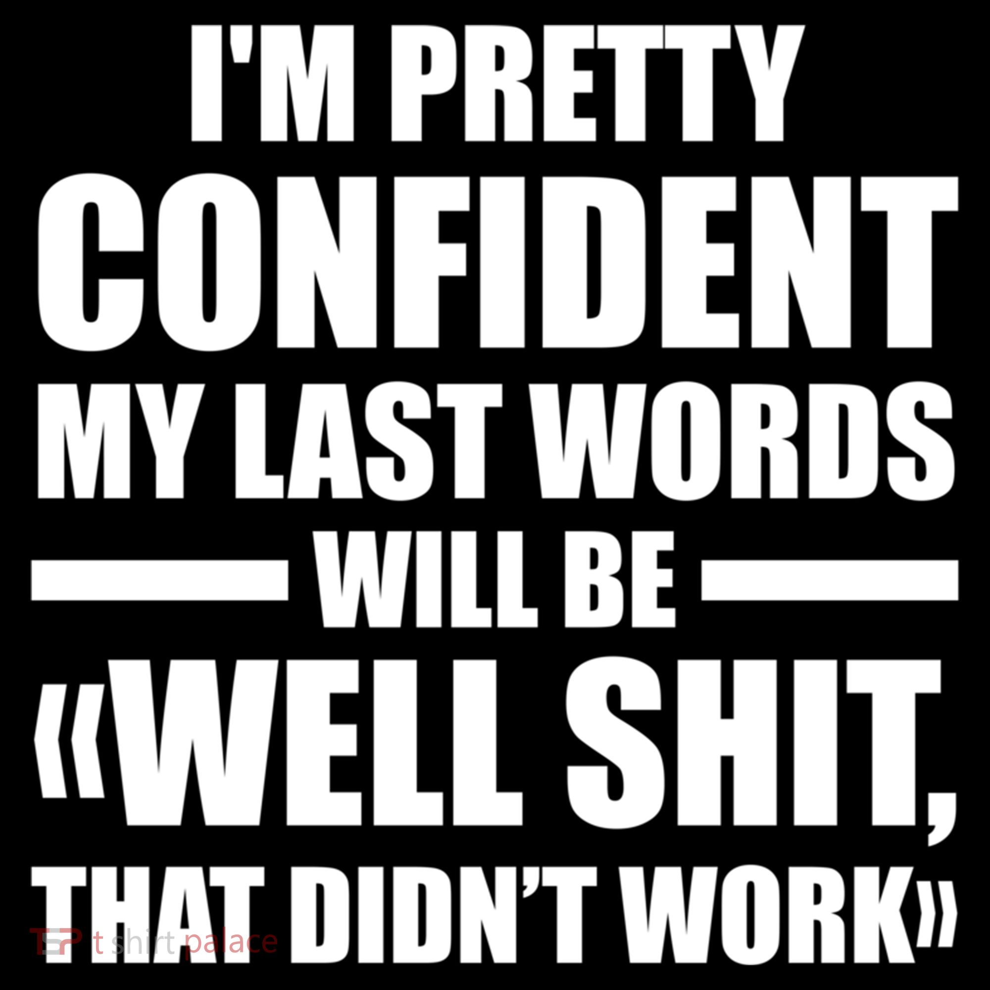 I'm Pretty Confident My Last Words Will Be Well Didn’t Work Cool Gift Women's Hoodie