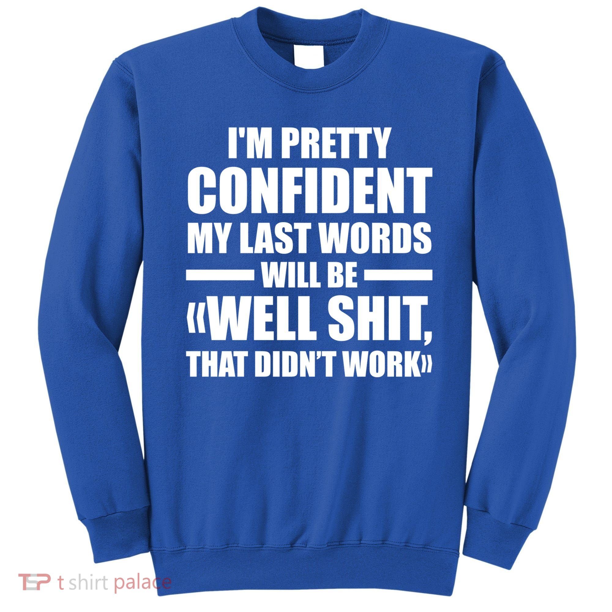 I'm Pretty Confident My Last Words Will Be Well Didn’t Work Cool Gift Sweatshirt