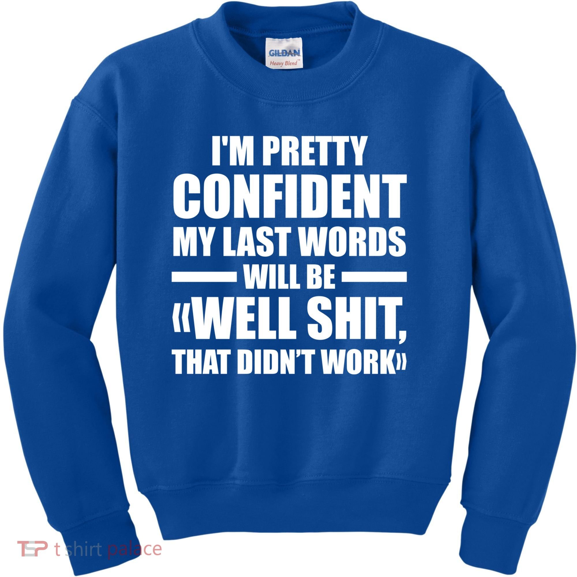 I'm Pretty Confident My Last Words Will Be Well Didn’t Work Cool Gift Kids Sweatshirt