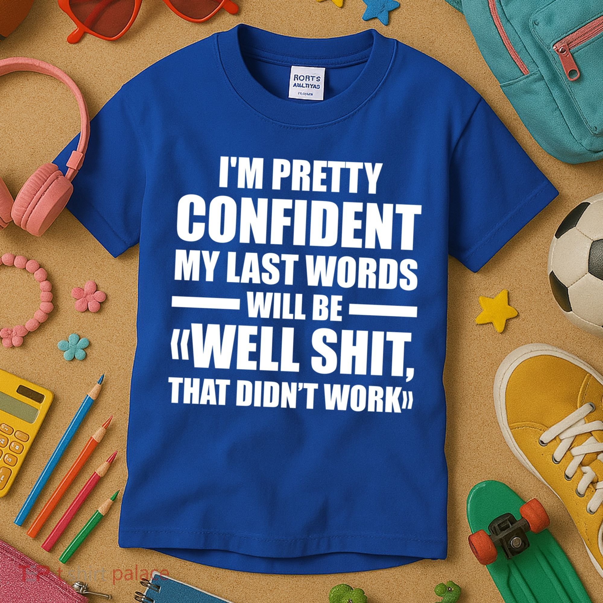 I'm Pretty Confident My Last Words Will Be Well Didn’t Work Cool Gift Kids T-Shirt