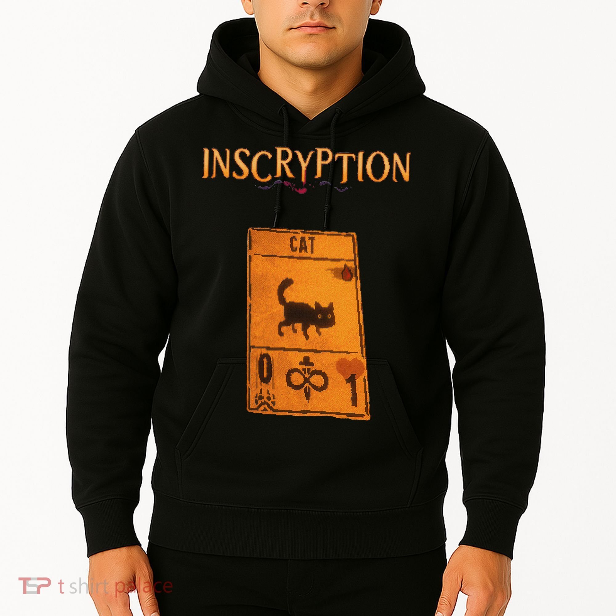 Inscryption Psychological Cat Card Game Halloween Scary Hoodie