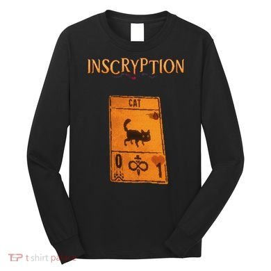 Inscryption Psychological Cat Card Game Halloween Scary Long Sleeve Shirt