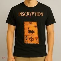 Inscryption Psychological Cat Card Game Halloween Scary T-Shirt thumb 3