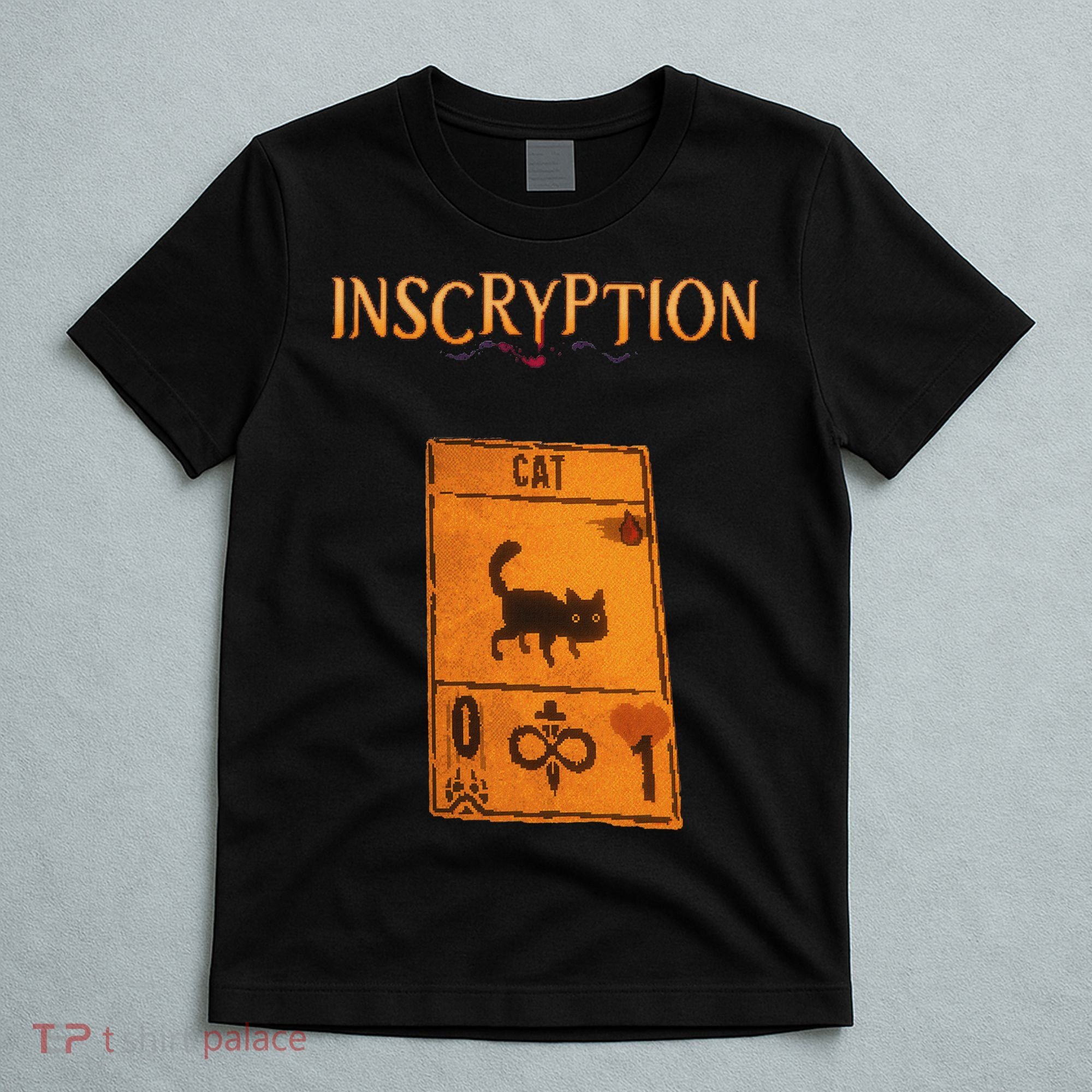 Inscryption Psychological Cat Card Game Halloween Scary T-Shirt