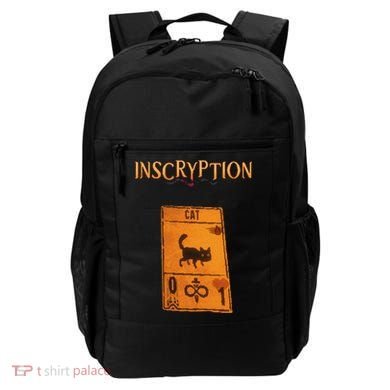 Inscryption Psychological Cat Card Game Halloween Scary Backpack