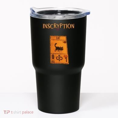 Inscryption Psychological Cat Card Game Halloween Scary Tumbler