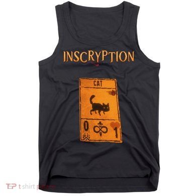 Inscryption Psychological Cat Card Game Halloween Scary Tank Top