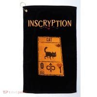 Inscryption Psychological Cat Card Game Halloween Scary Golf Towel thumb 0