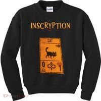 Inscryption Psychological Cat Card Game Halloween Scary Kids Sweatshirt thumb 0