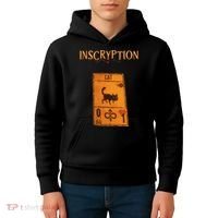 Inscryption Psychological Cat Card Game Halloween Scary Kids Hoodie thumb 4
